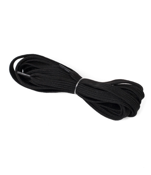 Плоскі чорні шнурки, 120 см  Twist фото  1