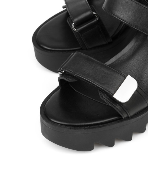 Женские кожаные босоножки на каблуке  MiZari фото  4